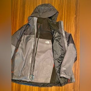 The North Face HyVent 2-in-1 Ski Snowboard Jacket Shell and Fleece Zip Up